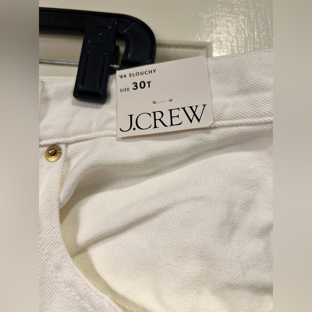 J.Crew 1984 Rigid Tall Slouchy Jeans
WMNS 30T White Denim High Rise
Button Fly - Picture 5 of 13